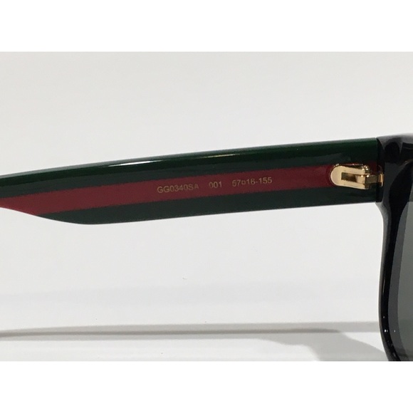 Gucci GG0340S Signature Web Square Sunglasses -New - Picture 5 of 9